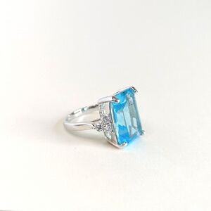 Source Unknown Blue and Silver Ring